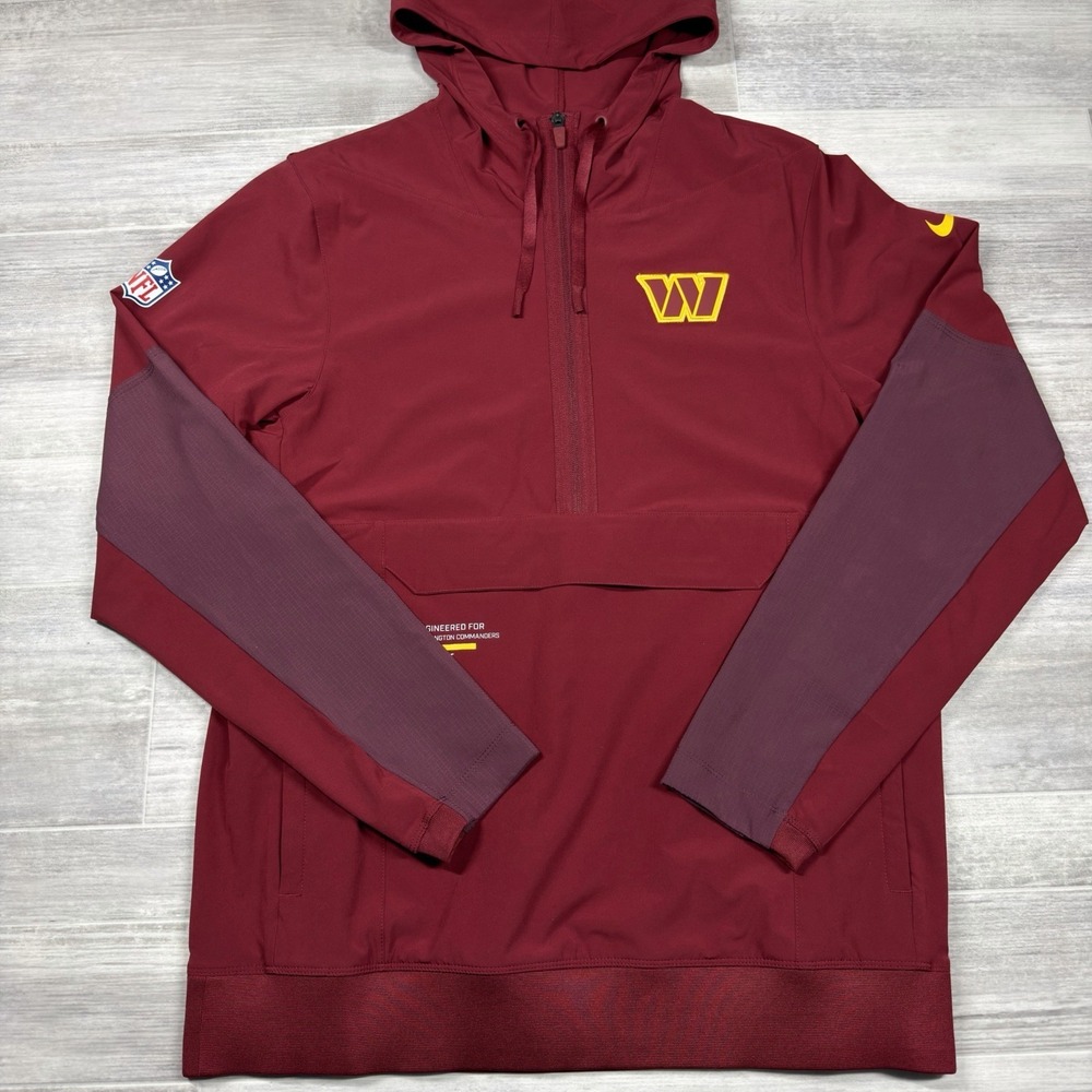 Washington Commanders Nike 2025/26 Sideline Anorak Half-Zip Pull-Over W/ Hood S